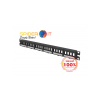NKFPL24     PANDUIT NetKey® Patch Panel, Front Access, Flat, 24-Port, Black, Labels NKFPL24