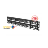 NKFPL48     PANDUIT NetKey® Patch Panel, Front Access, Flat, 48-Port, Black, Labels NKFPL48